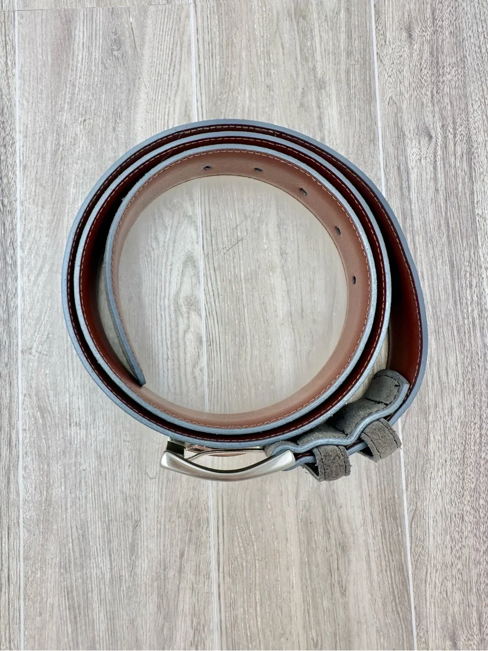 Torino Leather Company European Slate Gray Suede Belt 54459 Made In USA Size 40